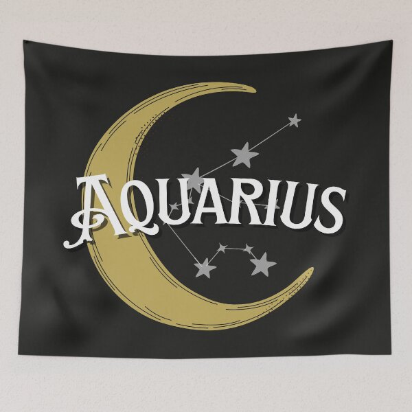 Item preview, Celestial moon in Aquarius design. designed and sold by CreativeStrand.