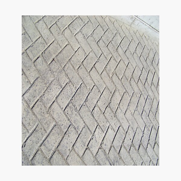 Bricks, background, patterns, grey, gray, cement, concrete, textures Photographic Print