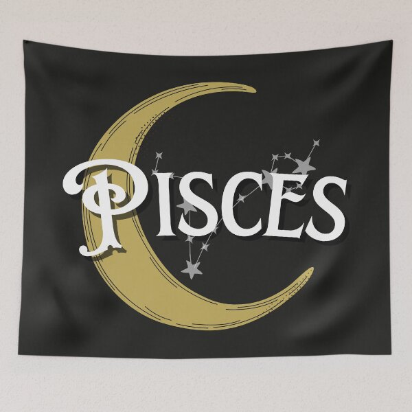 Item preview, Celestial moon in Pisces design. designed and sold by CreativeStrand.