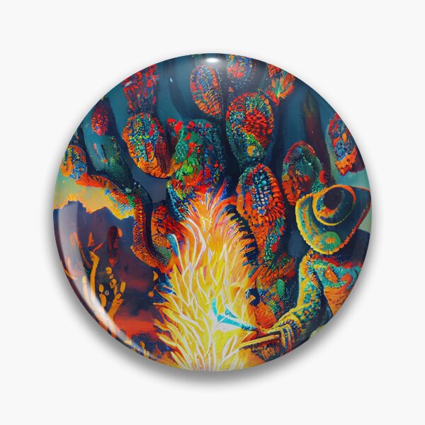 Item preview, 'Cactus Ceremony' Wachuma San Pedro Peyote Grandfather Fire Late Night Mescaline Scene designed and sold by ga-arts.