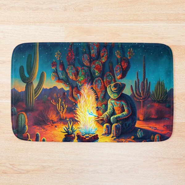 Item preview, 'Cactus Ceremony' Wachuma San Pedro Peyote Grandfather Fire Late Night Mescaline Scene designed and sold by ga-arts.