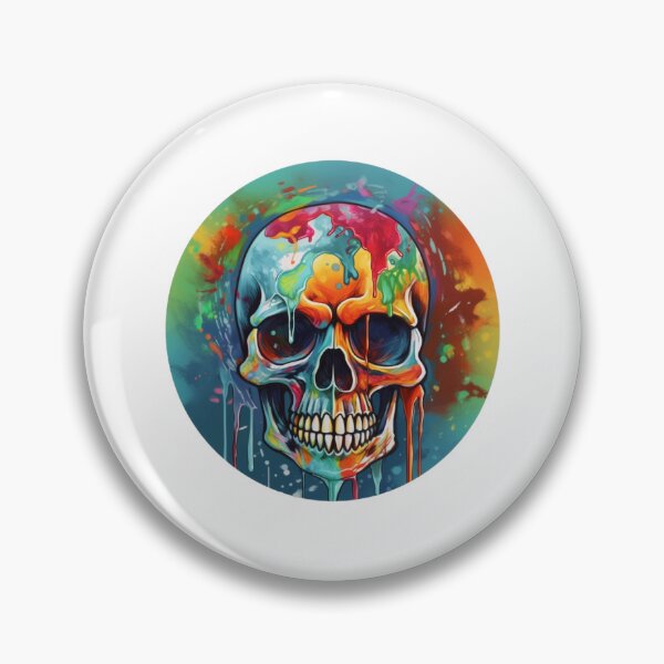 Item preview, Rainbow Melting Skull designed and sold by sticker-bombed.