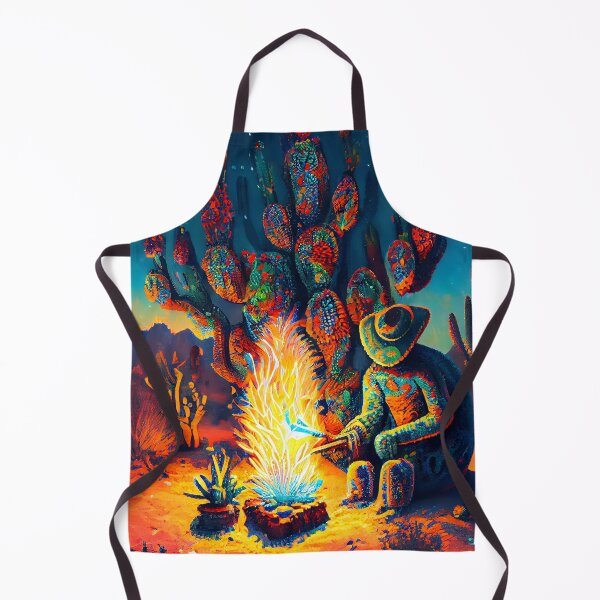 Item preview, 'Cactus Ceremony' Wachuma San Pedro Peyote Grandfather Fire Late Night Mescaline Scene designed and sold by ga-arts.