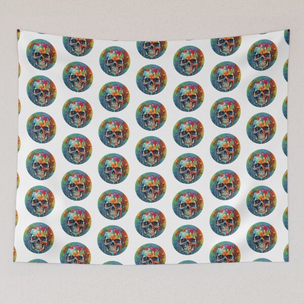 Item preview, Rainbow Melting Skull designed and sold by sticker-bombed.