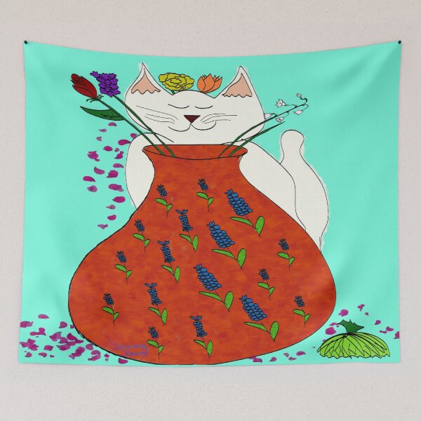 Item preview, The Cat's in the Flowers designed and sold by sammyjean08.