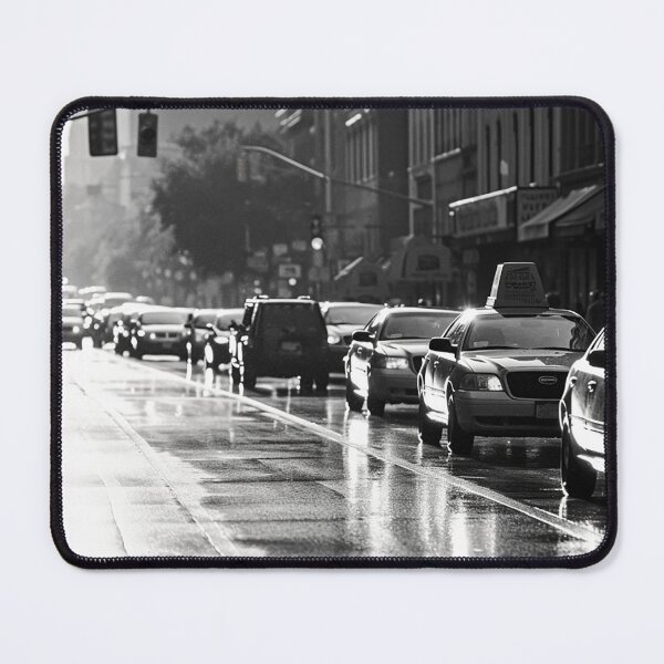 Item preview, New York City Black and White Street Traffic Jam City Design Urban designed and sold by Univers Noir et Blanc.