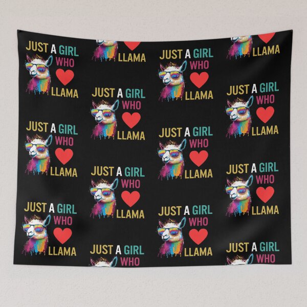 Item preview, Just A Girl Who Loves Llama designed and sold by LlamaLoversShop.