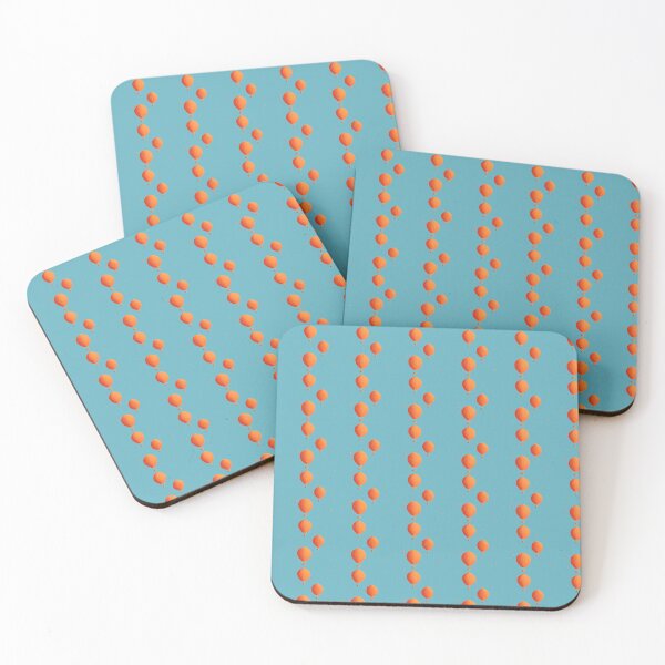 Item preview, Vibrant Orange Hot Air Balloons on Blue Background designed and sold by Aaron2610.