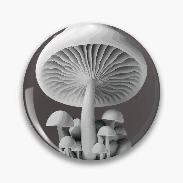 Item preview, Love Magic Mushroom | Monochromatic Mycelium | Grayscale Grove designed and sold by mindexploration.