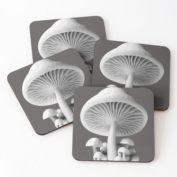Item preview, Love Magic Mushroom | Monochromatic Mycelium | Grayscale Grove designed and sold by mindexploration.