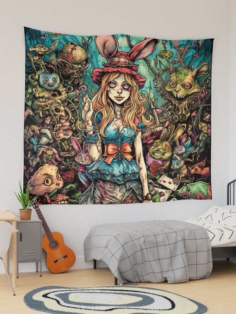 Alice in 2025 wonderland wall tapestry