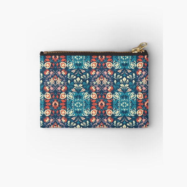 Item preview, Colorful vector tiles with floral designs in red and blue designed and sold by DAHAS.