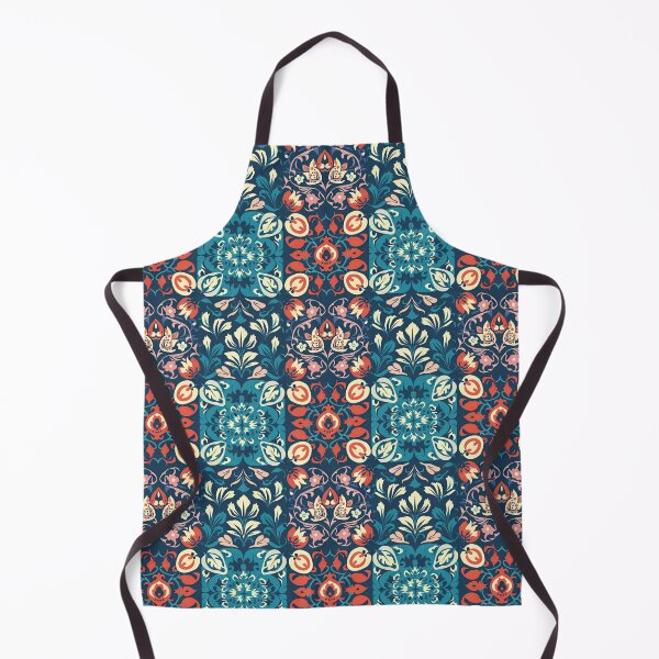 Item preview, Colorful vector tiles with floral designs in red and blue designed and sold by DAHAS.