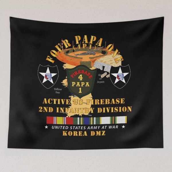 Item preview, Army - 4P1 - Active Firebase - 2nd ID w KOREA SVC designed and sold by Military Insignia Products.