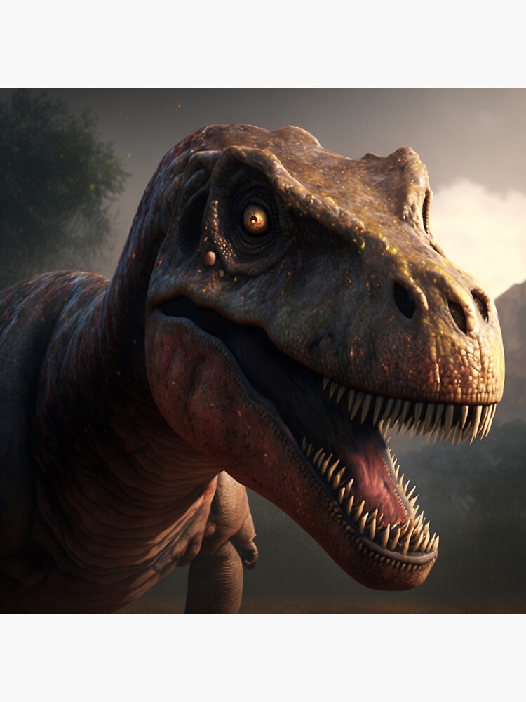 Cinematic T-Rex Portrait 4 - Tyrannosaurus Rex Closeup Poster for Sale by  peterforg8