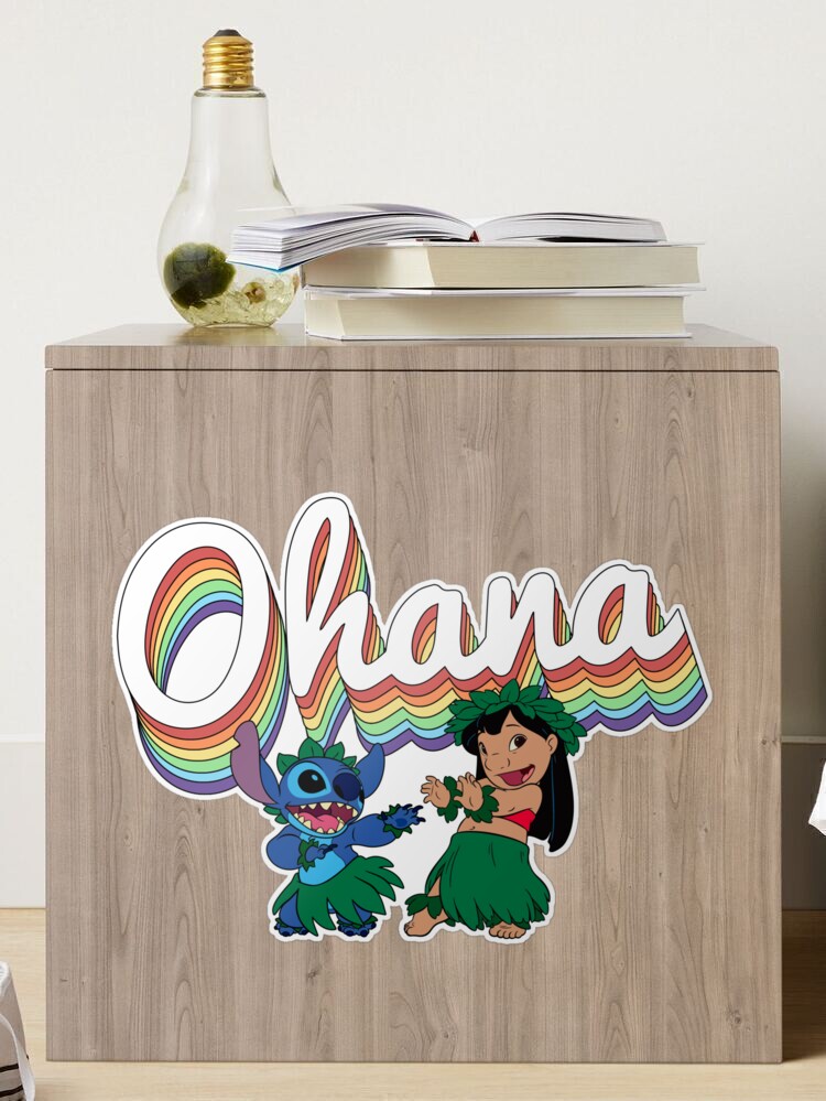 Lilo & Stitch Pride Ohana Rainbow Sticker for Sale by AmyRivz