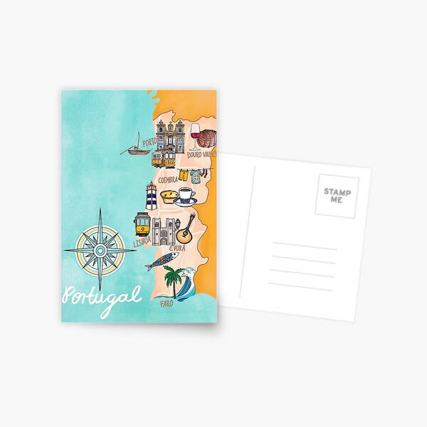 Item preview, Portugal map designed and sold by ClaudiaBrueggen.