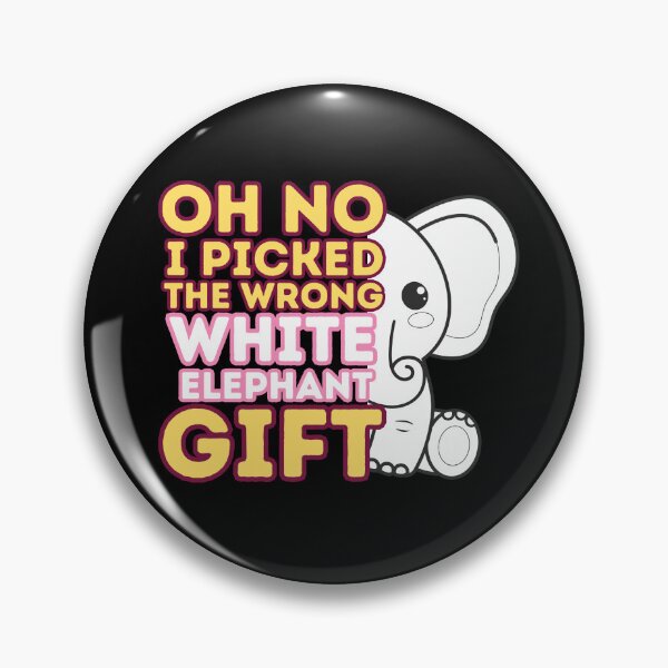 Item preview, Oh No i picked the wrong white elephant gift, colorful eye-catching design with an elephant  designed and sold by Drzamag.