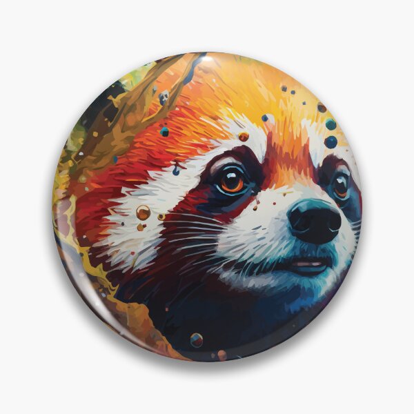 Artikelvorschau, Ein roter Panda in Paint Globe – Geistertiere in leuchtenden Farben entworfen und verkauft von GVRDesign.