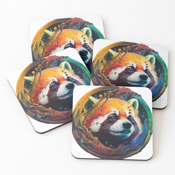 Item preview, A Red Panda in Paint Globe - Spirit Animals in Vibrant Color designed and sold by GVRDesign.