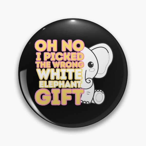 Item preview,  Oh No i picked the wrong white elephant gift, colorful eye-catching design with an elephant  designed and sold by Drzamag.