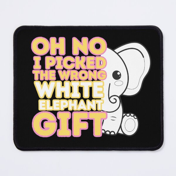 Item preview,  Oh No i picked the wrong white elephant gift, colorful eye-catching design with an elephant  designed and sold by Drzamag.