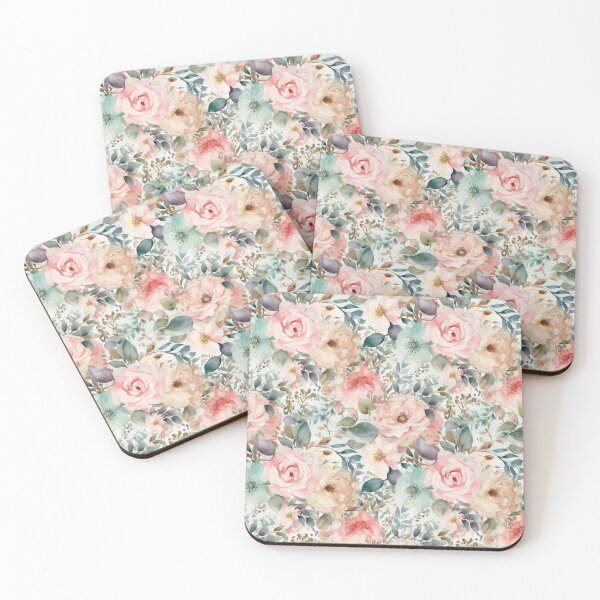 Item preview, Watercolor Roses on white background designed and sold by JoyfulNymph.
