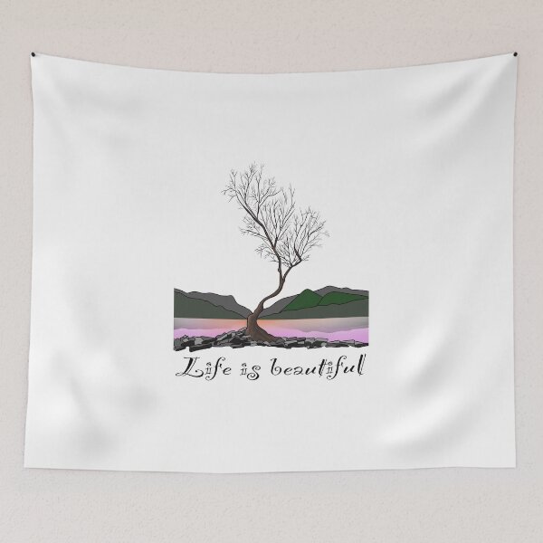 Item preview, The lone tree life is beautiful llanberis snowdonia designed and sold by SoulTrekking.