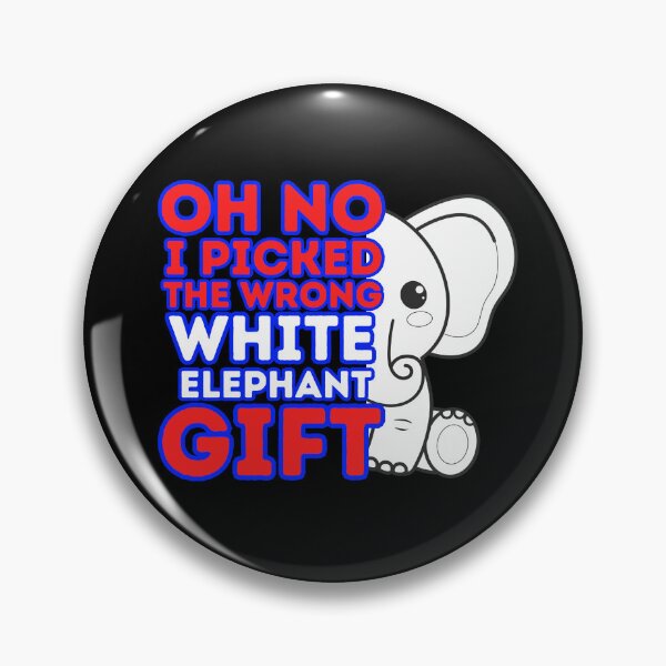 Item preview, Oh No i picked the wrong white elephant gift, colorful eye-catching design with an elephant  designed and sold by Drzamag.
