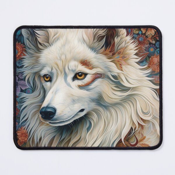 Item preview, Floral American Eskimo Dog Pop Art 5 designed and sold by DiatomDesigns.
