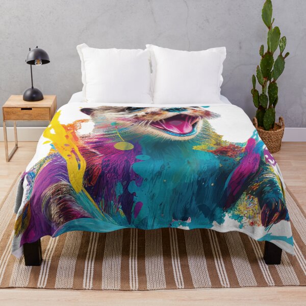 Item preview, An Otter Splashing in Water - Animals in Vibrant Color designed and sold by GVRDesign.