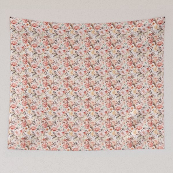 Item preview, Blush rose pattern watercolor designed and sold by JoyfulNymph.