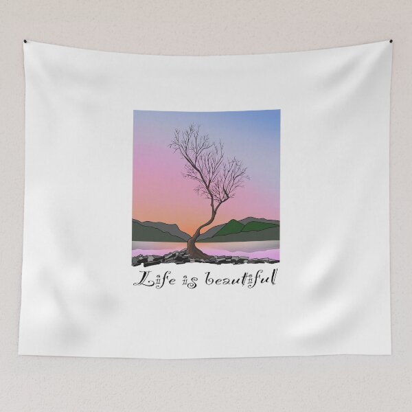 Item preview, The lone tree life is beautiful llanberis snowdonia designed and sold by SoulTrekking.