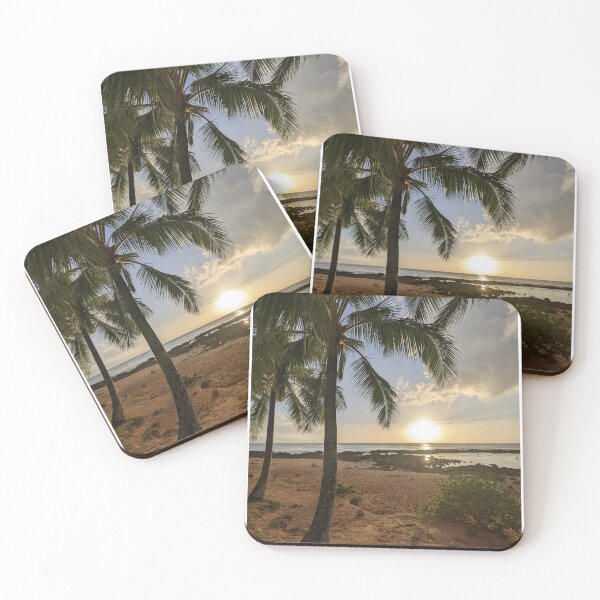 Item preview, Hawaiian Sharks Cove Sunset with Palms designed and sold by MommaPixieArt.