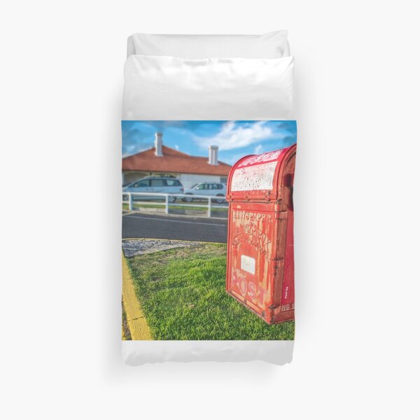 Byron Lighthouse Post Box Duvet Cover