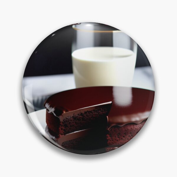Item preview, Chocolate Cake with a Cold Glass of Milk by Ai designed and sold by neekeefort.