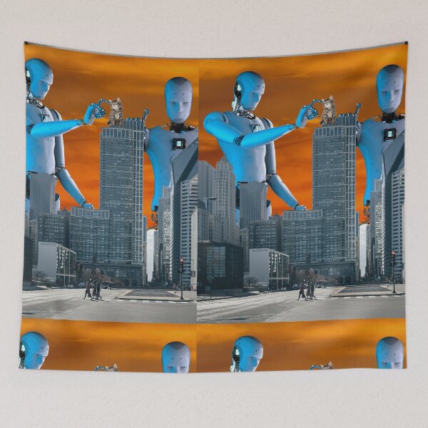 Item preview, Giant Robots and Cute Kitten designed and sold by CannyGoods.
