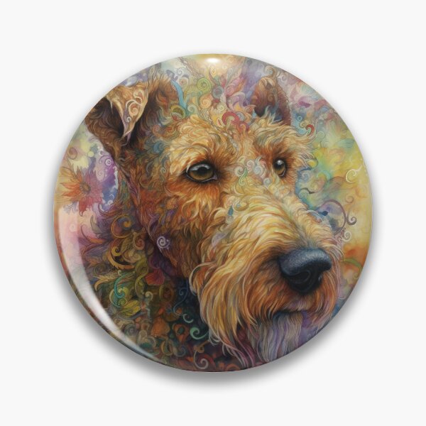 Item preview, Floral Airedale Terrier Dog Pop Art 5 designed and sold by DiatomDesigns.