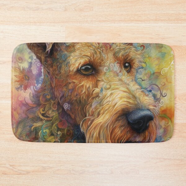 Item preview, Floral Airedale Terrier Dog Pop Art 5 designed and sold by DiatomDesigns.