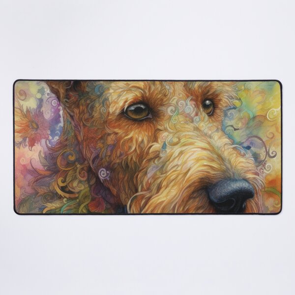 Item preview, Floral Airedale Terrier Dog Pop Art 5 designed and sold by DiatomDesigns.
