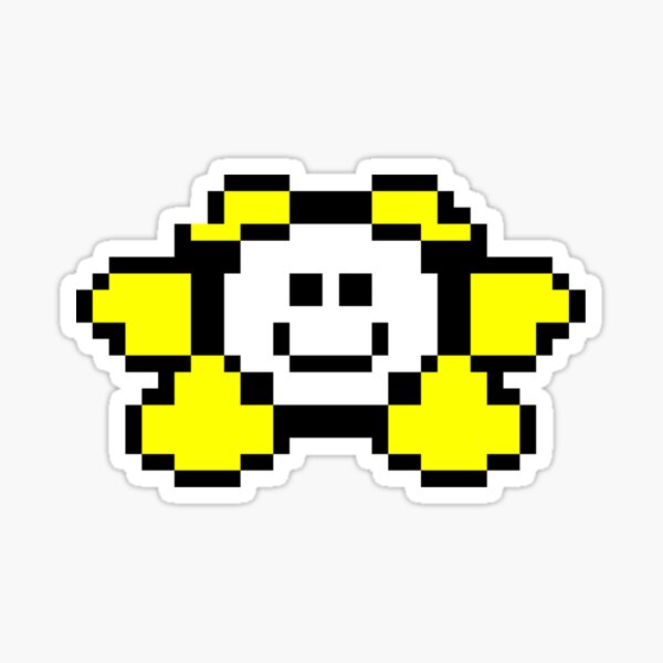 Flowey Undertale Pixel Logo Stickers for Sale