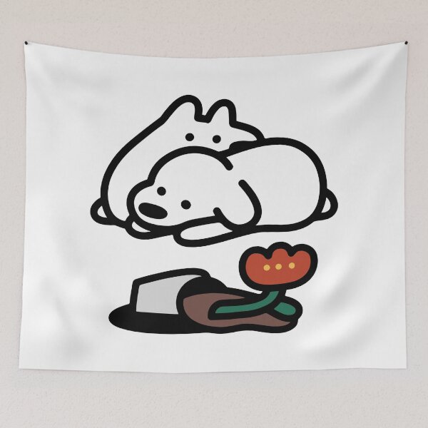 Item preview, Dog and flowers designed and sold by faaxiwer.
