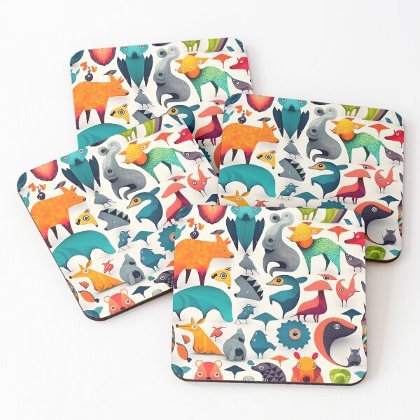 Item preview, Animals pattern 2 - white background designed and sold by Cr-AI-tive.