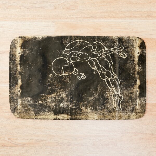 Item preview, Vintage Diver Art, Lino Print of Springboard Diving designed and sold by danceink.