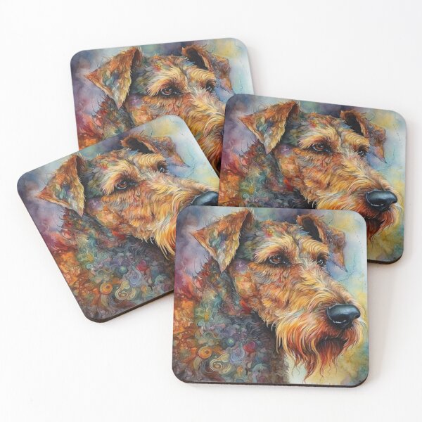 Item preview, Floral Airedale Terrier Dog Pop Art 7 designed and sold by DiatomDesigns.