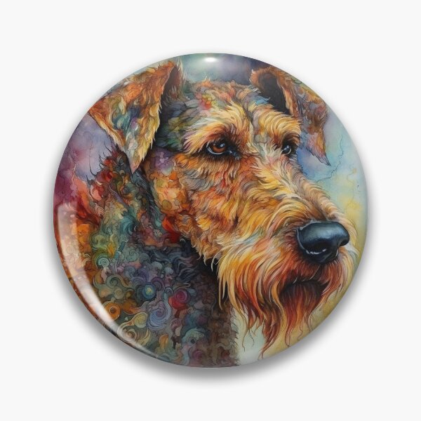 Item preview, Floral Airedale Terrier Dog Pop Art 7 designed and sold by DiatomDesigns.