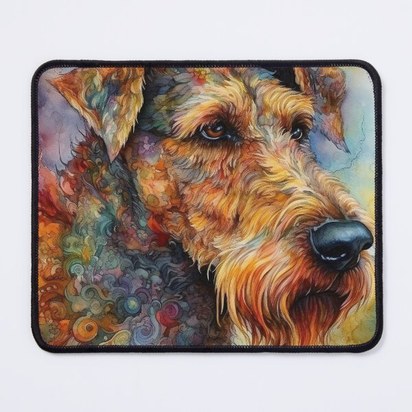 Item preview, Floral Airedale Terrier Dog Pop Art 7 designed and sold by DiatomDesigns.