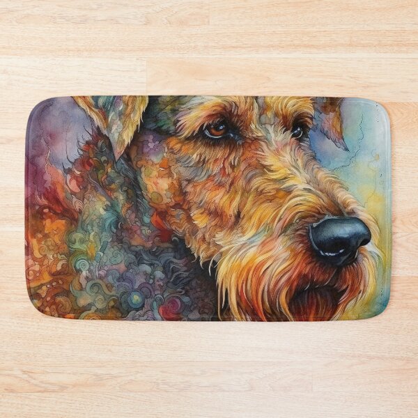 Item preview, Floral Airedale Terrier Dog Pop Art 7 designed and sold by DiatomDesigns.