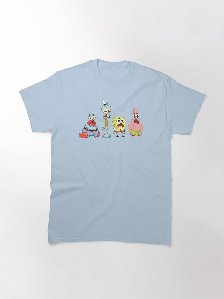 Thumbnail 3 of 7, Classic T-Shirt, SpongeBob SquarePants Cast Group Stare designed and sold by FifthSun.