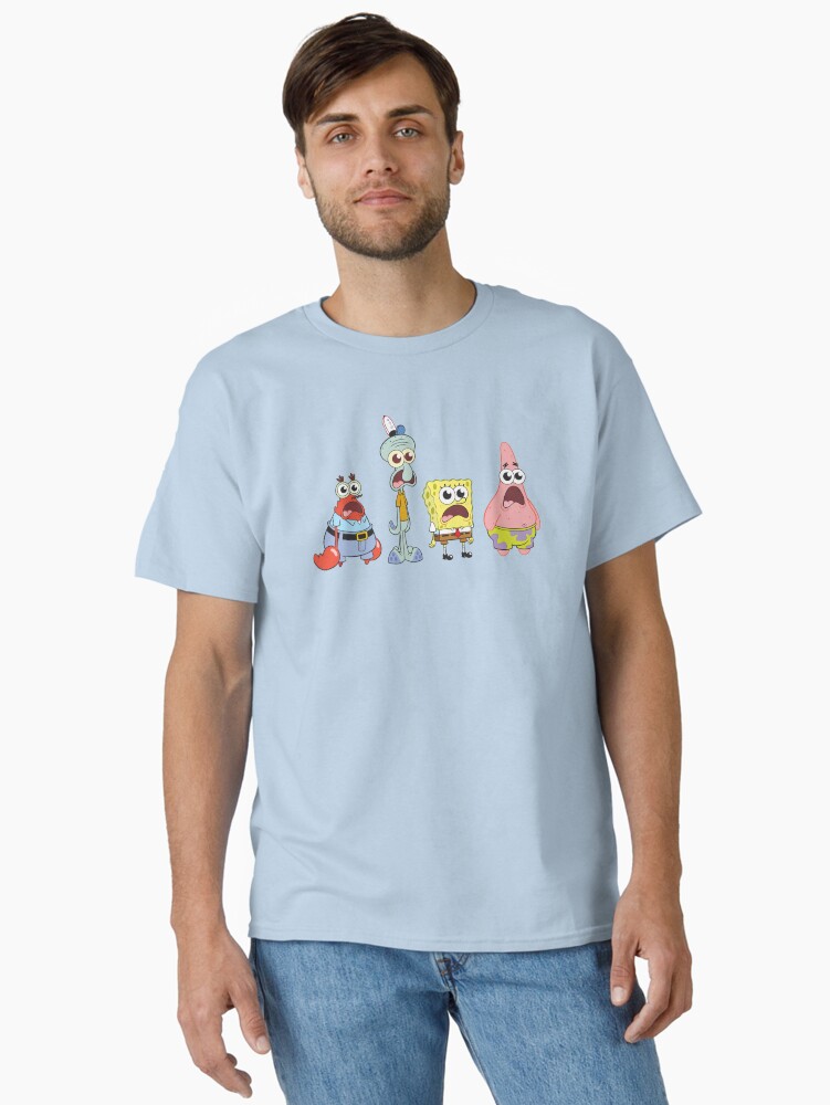 Thumbnail 2 of 7, Classic T-Shirt, SpongeBob SquarePants Cast Group Stare designed and sold by FifthSun.